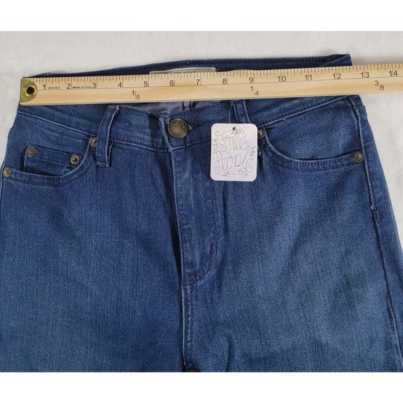 Free People Women's Jeans Size 26 Hi-Rise Skinny Blue Stretch Denim Made In USA - Picture 9 of 16